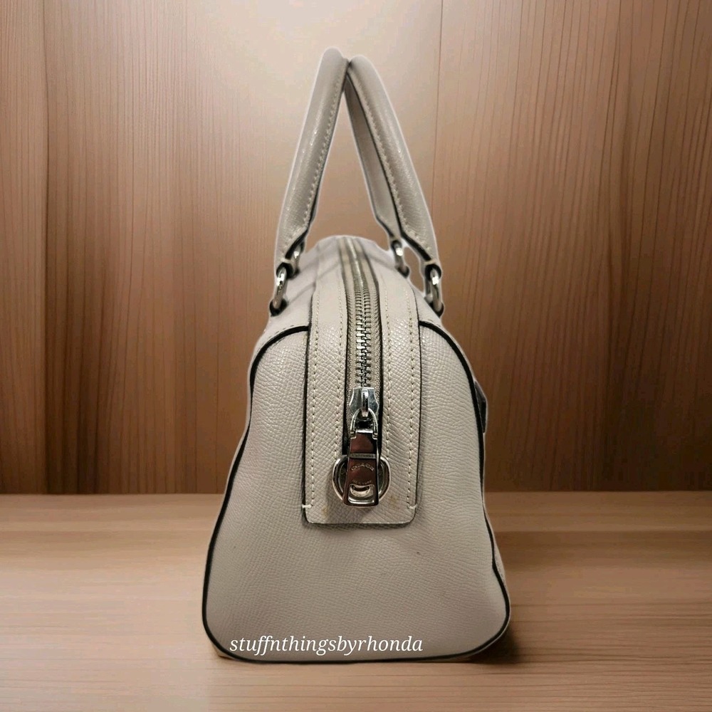 Coach Rowan Satchel Bag #79946 In Gray (no strap) Crossgrain‎ Leather Dec 2019 - Picture 4 of 16